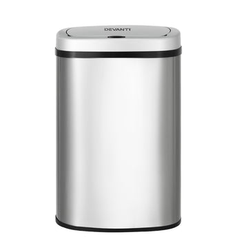 Devanti 50L Sensor Bin Motion Rubbish Automatic Silver